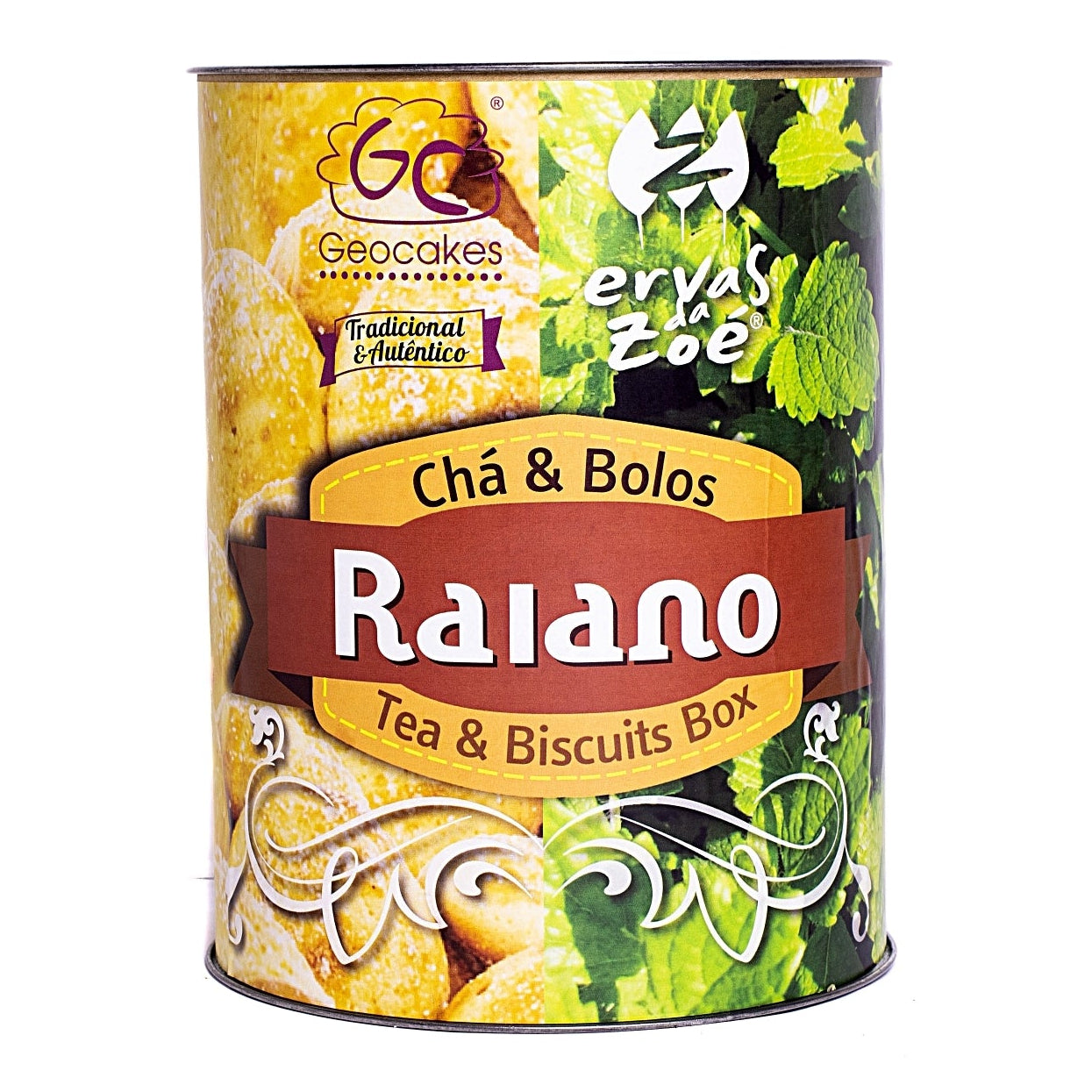 RAIANO Biológico - Chá de Ervas e Broas de Mel em Lata Eco | Geocakes